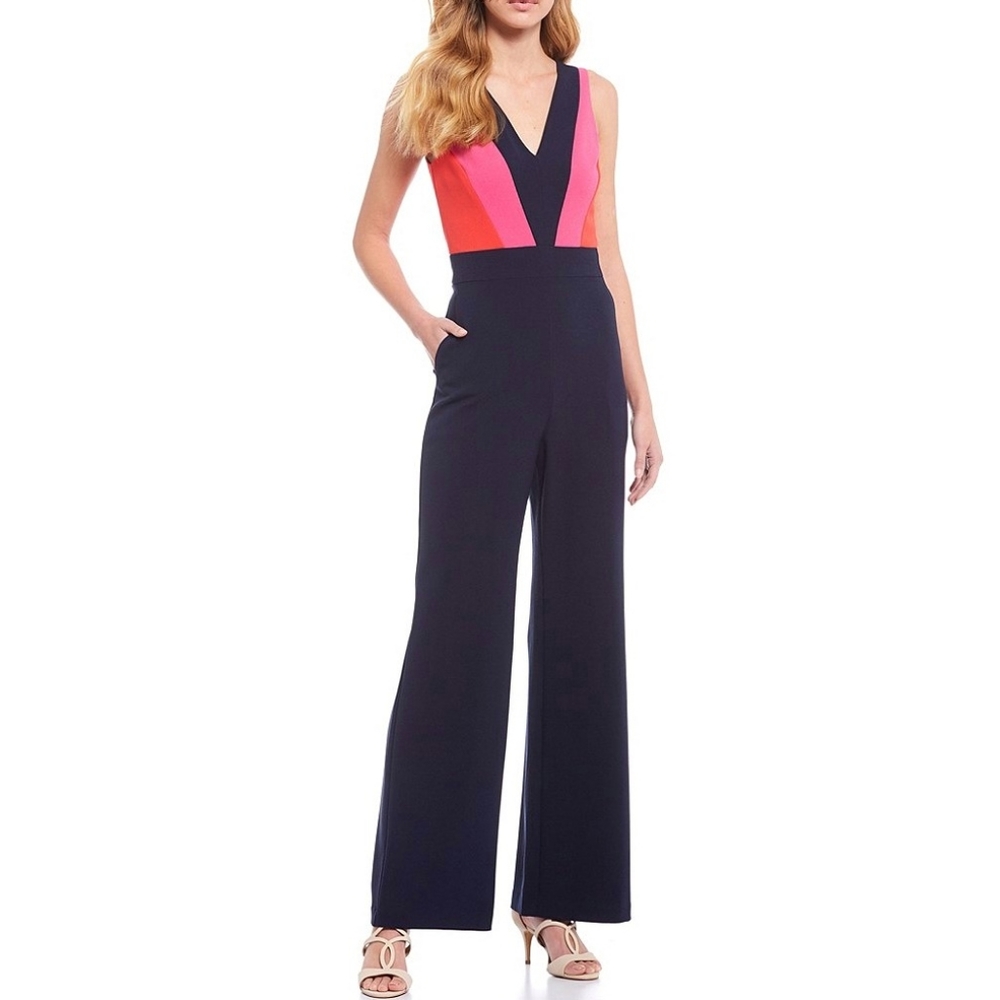 NWT Sleeveless Colorblock Jumpsuit